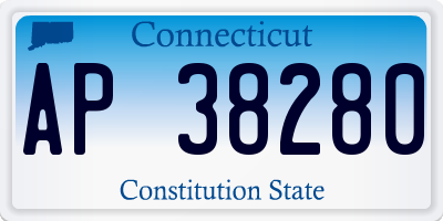 CT license plate AP38280