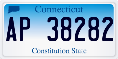 CT license plate AP38282