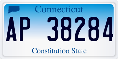CT license plate AP38284