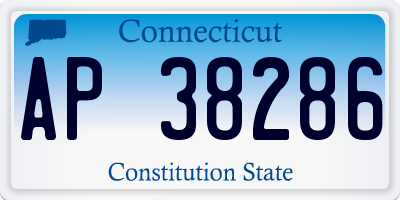CT license plate AP38286