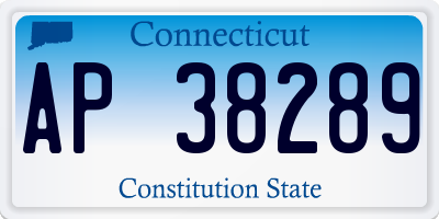 CT license plate AP38289