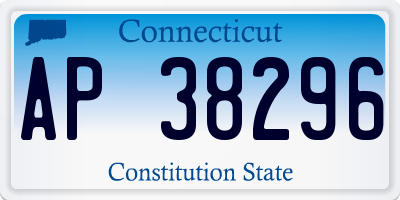 CT license plate AP38296
