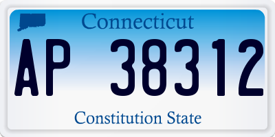CT license plate AP38312