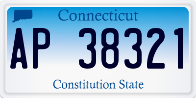 CT license plate AP38321