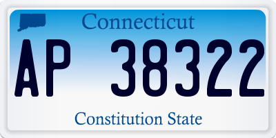 CT license plate AP38322