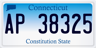 CT license plate AP38325