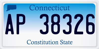 CT license plate AP38326