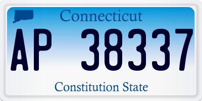 CT license plate AP38337
