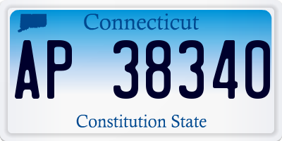 CT license plate AP38340
