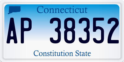 CT license plate AP38352