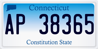 CT license plate AP38365