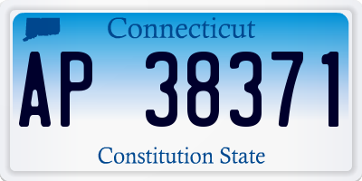 CT license plate AP38371