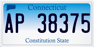 CT license plate AP38375