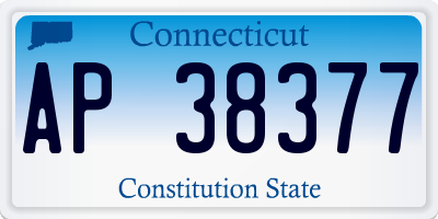CT license plate AP38377
