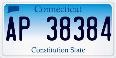 CT license plate AP38384