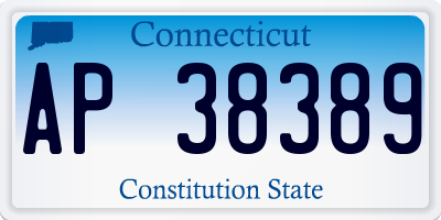 CT license plate AP38389