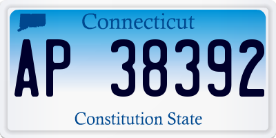 CT license plate AP38392
