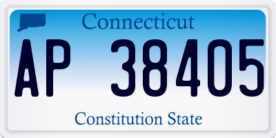 CT license plate AP38405