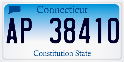 CT license plate AP38410