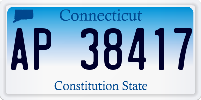 CT license plate AP38417