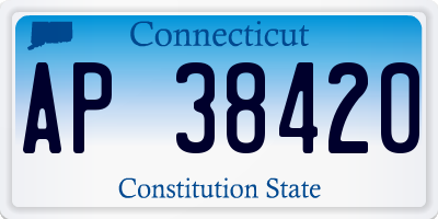 CT license plate AP38420