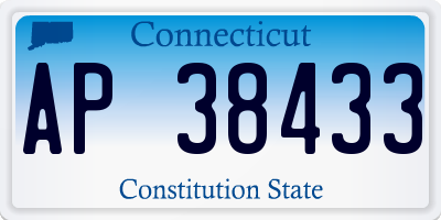 CT license plate AP38433