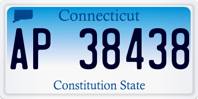 CT license plate AP38438