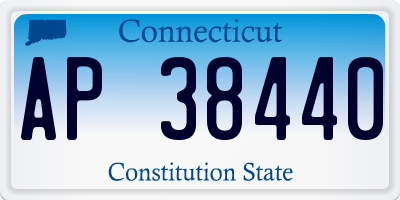 CT license plate AP38440