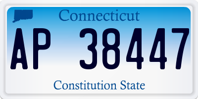CT license plate AP38447