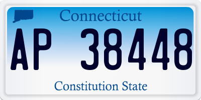CT license plate AP38448