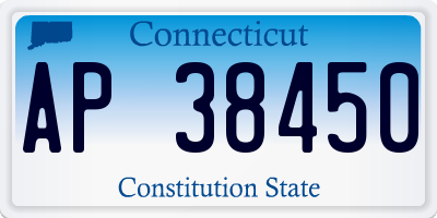 CT license plate AP38450