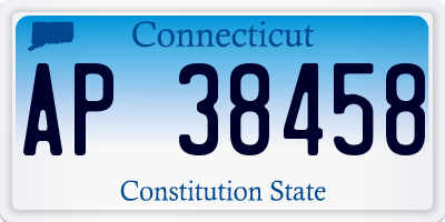 CT license plate AP38458