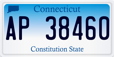 CT license plate AP38460