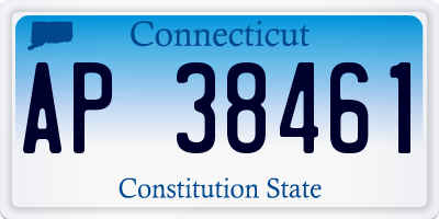 CT license plate AP38461