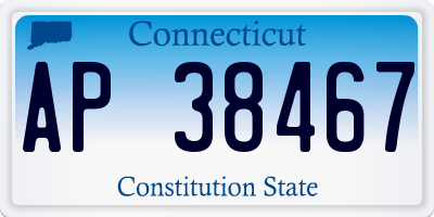 CT license plate AP38467