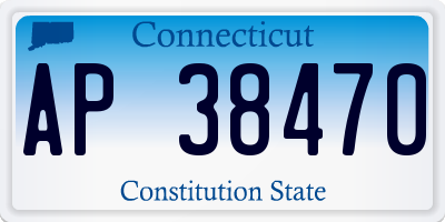 CT license plate AP38470