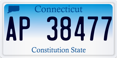 CT license plate AP38477