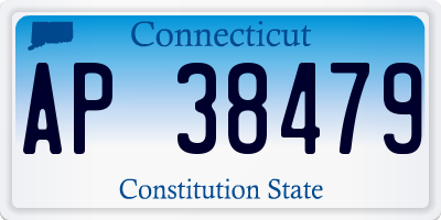 CT license plate AP38479