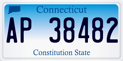 CT license plate AP38482