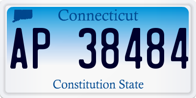 CT license plate AP38484
