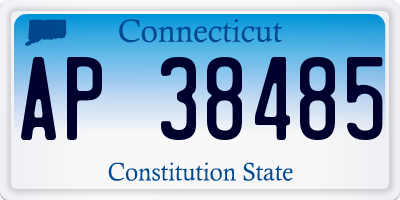 CT license plate AP38485