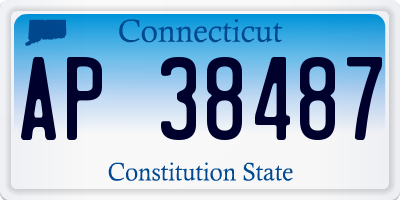 CT license plate AP38487
