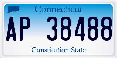 CT license plate AP38488