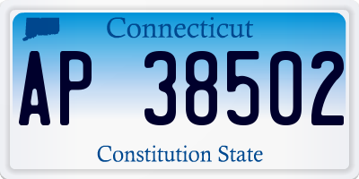 CT license plate AP38502