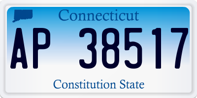 CT license plate AP38517