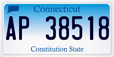 CT license plate AP38518