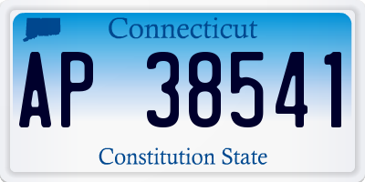 CT license plate AP38541