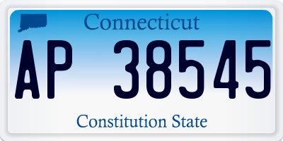 CT license plate AP38545