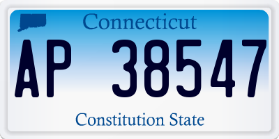 CT license plate AP38547