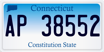 CT license plate AP38552